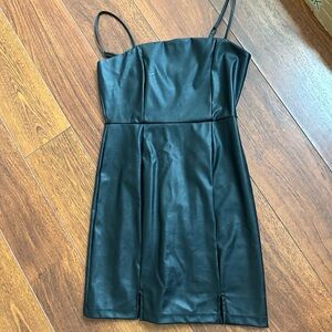 Black Leather Dress Size S
